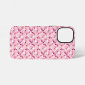 Perlen, Blumen und Rosa iPhone Hülle (Rückseite (Horizontal))