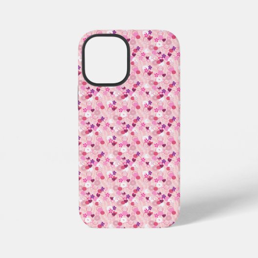 Perlen, Blumen und Rosa iPhone Hülle (Rückseite)