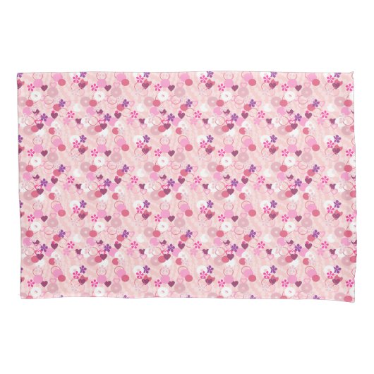 Perlen, Blumen und Rosa Kissenbezug (Vorderseite)