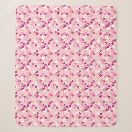 Perlen, Blumen und Rosa Sherpadecke (Vorderseite)