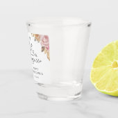 Perlen Blüten & Prosecco Florale Brautparty Schnapsglas (Rechts)
