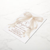 Perlen Bogen Mädchen Taufe Folieneinladung (Gedreht)