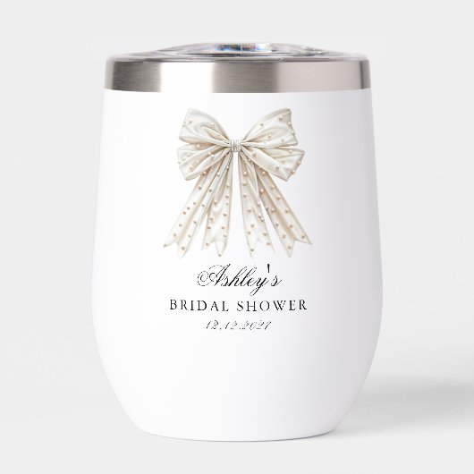 Perlen Bow Sie bindet das Brautparty des Knotens (Vorderseite)