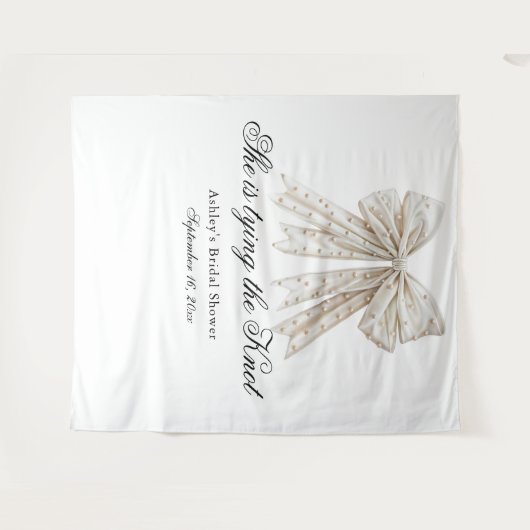 Perlen Bow Sie bindet das Brautparty des Knotens Wandteppich (Vorderseite (Horizontal))