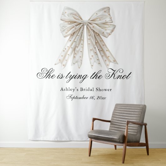 Perlen Bow Sie bindet das Brautparty des Knotens Wandteppich (Beispiel)