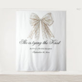 Perlen Bow Sie bindet das Brautparty des Knotens Wandteppich (Vorderseite)