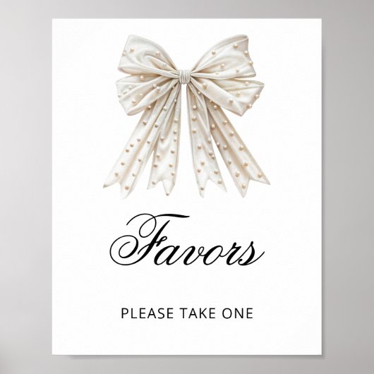 Perlen Bow Sie bindet die Knochenstützen Poster (Vorne)