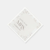 Perlen-Brautjunggesellinnenparty Bald Mrs. Modern Serviette (Ecke)