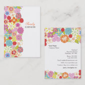 Perlen-Chubby Blumen-Damen-Profil-Geschäfts-Karte Visitenkarte (Vorne/Hinten)