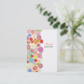 Perlen-Chubby Blumen-Damen-Profil-Geschäfts-Karte Visitenkarte (Stehend Vorderseite)