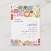 Perlen-Chubby Blumen-Damen-Profil-Geschäfts-Karte Visitenkarte (Rückseite)