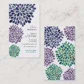 Perlen-Dahlie-Blüte sprengte BlumenVisitenkarte Visitenkarte (Vorne/Hinten)