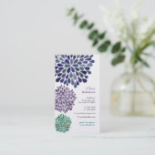 Perlen-Dahlie-Blüte sprengte BlumenVisitenkarte Visitenkarte (Stehend Vorderseite)