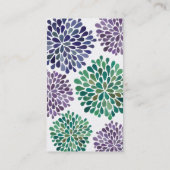 Perlen-Dahlie-Blüte sprengte BlumenVisitenkarte Visitenkarte (Rückseite)