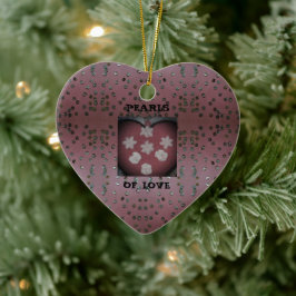 Perlen der Liebe Keramik Ornament