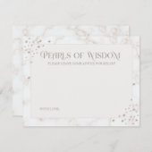 Perlen der Weisheit Brautparty Beratung Begleitkarte (Vorne/Hinten)