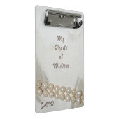 Perlen der Weisheit Elegant Mini Klemmbrett (Schrägansicht)