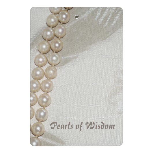Perlen der Weisheit Elegant Mini Klemmbrett (Rückseite)