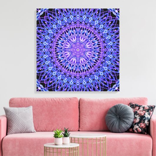 Perlen des Lichts Mandala Leinwanddruck (Insitu (Wohnzimmer))