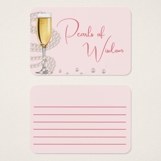 Perlen des Weisheitsspiels Brautparty (Vorne & Hinten)