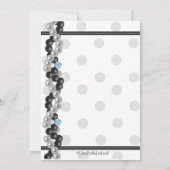 Perlen, Diamanten und Polka-Punkte Einladung (Rückseite)