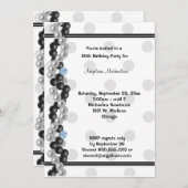 Perlen, Diamanten und Polka-Punkte Einladung (Vorne/Hinten)