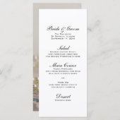 Perlen, Diamantring und Blue Lace Wedding Menu Menükarte (Vorne/Hinten)