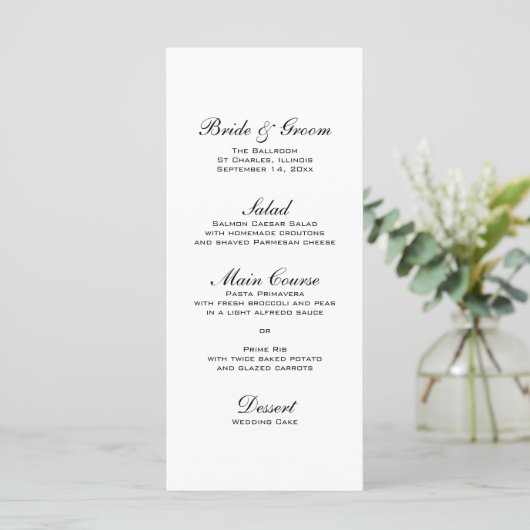 Perlen, Diamantring und Blue Lace Wedding Menu Menükarte (Stehend Vorderseite)