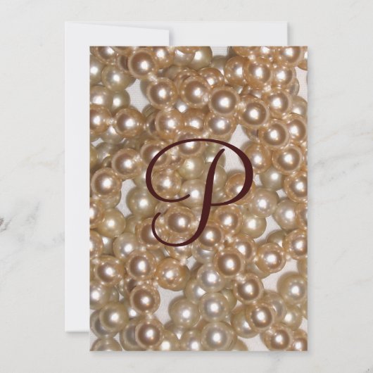 Perlen Einladung (Rückseite)