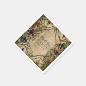 Perlen-Fleur-de-Lis-Mardi-Gras-Masquerade Serviette (Ecke)