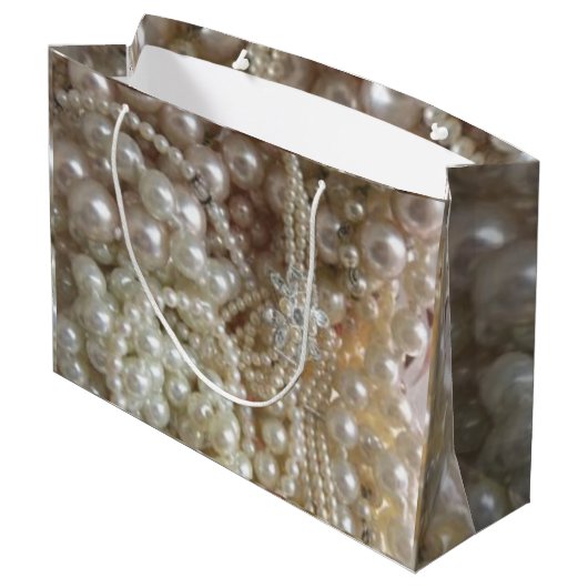 Perlen-Foto Große Geschenktüte (Rückseite Schrägansicht)