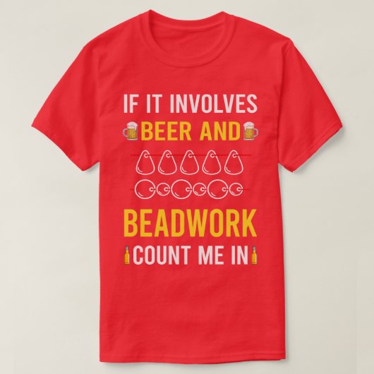 Perlen für Bier und Perlen T-Shirt (Design vorne)