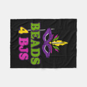 Perlen für Bjs Dirty Mardi Gras Fleecedecke (Vorderseite (Horizontal))