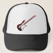 Perlen-Gassen-Gitarren-Logo-Hut Truckerkappe (Vorderseite)