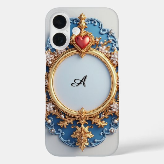 Perlen-Herz-Glanz Luxe ✨ Romantischer Eleganter Ra Case-Mate iPhone Hülle (Rückseite)
