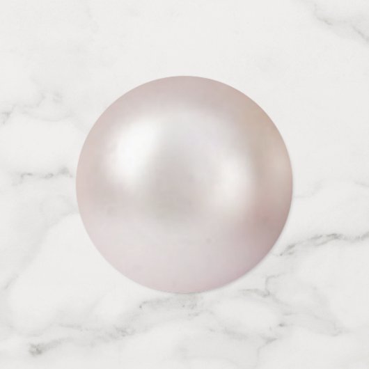 Perlen & Herzen auf staubigen Rose Hochzeit Konfetti (Klein Vorderseite)