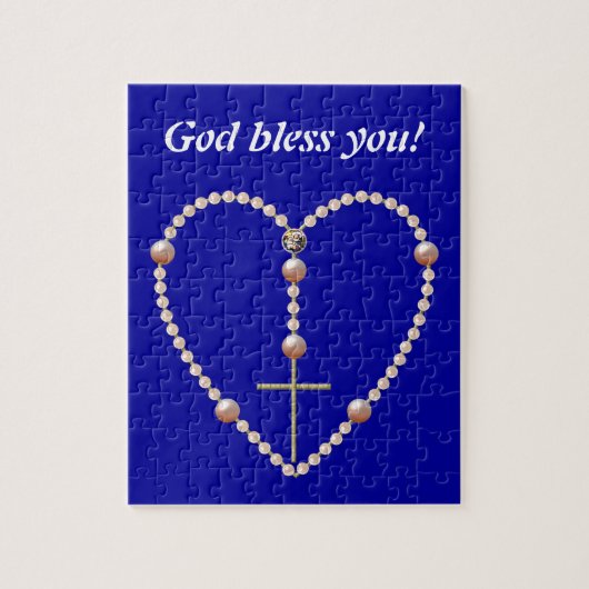 Perlen, herzförmig Rosary Puzzle (Vertikal)