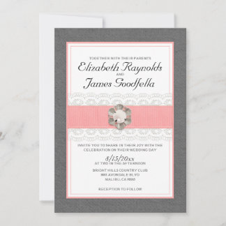 Perlen-Hochzeits-Einladungen Einladung