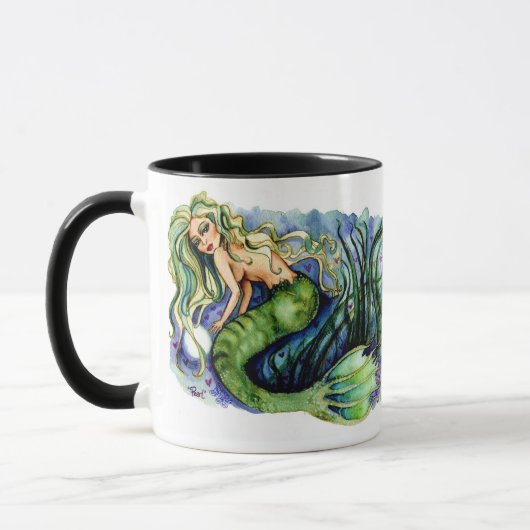 Perlen-hübsche grüne Meerjungfrau-Tasse Tasse (Links)