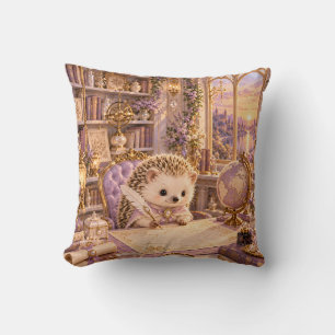 Perlen-Igel-Vintage-Kartenbibliothek Kissen