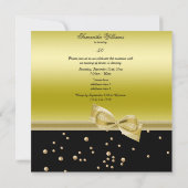 Perlen & Imitate Bow Fabulous 50 Foto Frauen Einladung (Rückseite)