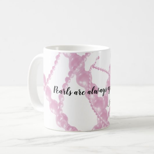 Perlen immer passend Kaffee Tasse (Vorderseite Links)