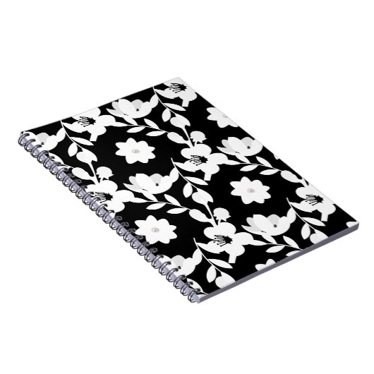 Perlen in weißen Blume auf schwarz Notizblock (Rechte Seite)