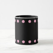 Perlen-Kakao- und Kaffeetasse (Schwarz & Rosa) (Zentrum)