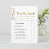 Perlen kennt die Braut wirklich das Game Einladung (Stehend Vorderseite)