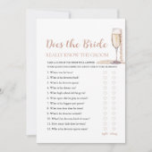 Perlen kennt die Braut wirklich das Game Einladung (Vorderseite)