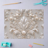 Perlen Kristalle Französisch Damask Stickerei Deco Seidenpapier (Basteln)