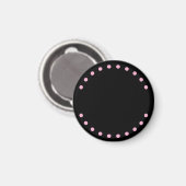 Perlen-Kühlschrankmagnet (Schwarz & Pink) Magnet (Vorderseite/Rückseite)