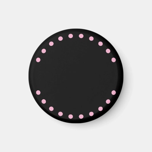 Perlen-Kühlschrankmagnet (Schwarz & Pink) Magnet (Vorne)