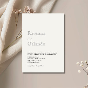 Perlen-Minimalist-Moderne-Hochzeit Einladung